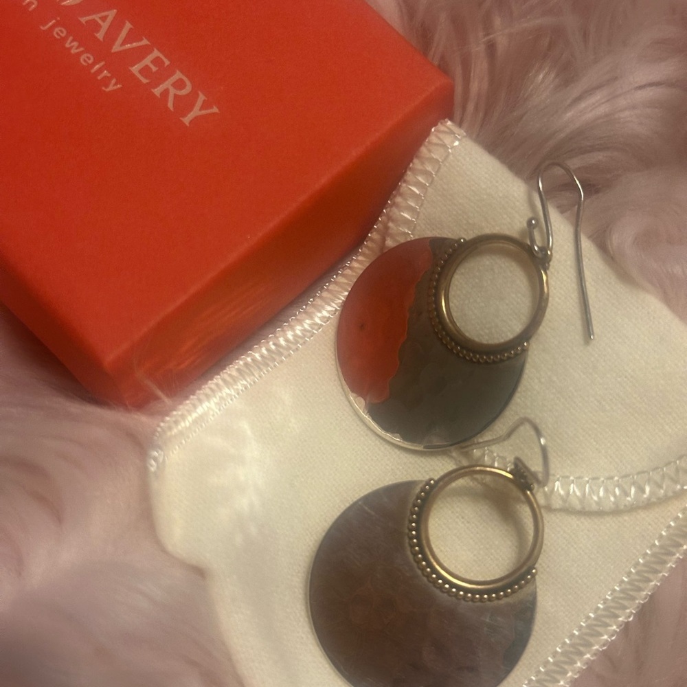 James Avery Eclipse Silver/Bronze Earrings Like n… - image 1